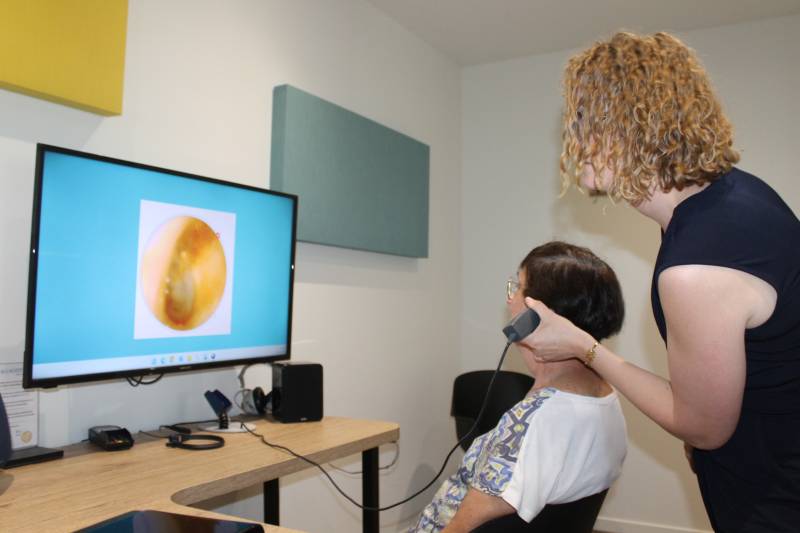 Vidéotoscopie chez une patiente chez M & l'Audition